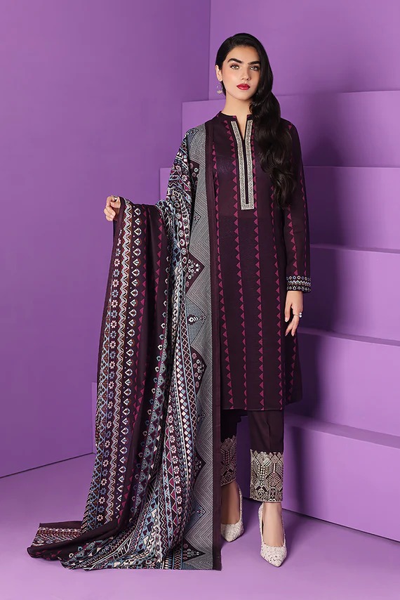 42206148-Printed Embroidered 3PC